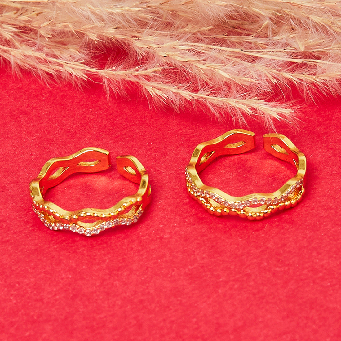 Two Brass Toe Rings - Palomita Jewellery